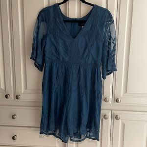 Francesca’s blue lace romper